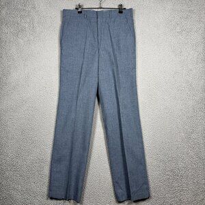 Vintage John Weitz Dress Pants Mens Size 32x32 Blue Made in USA Straight Fit NWT
